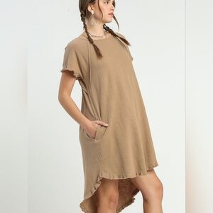 Umgee Boho Linen Blue Dress